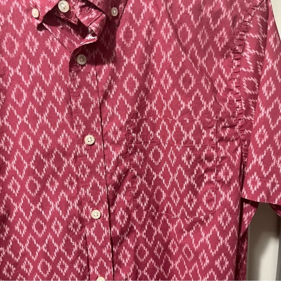 BANANA REPUBLIC Men’s Short Sleeve Button Down Collared Patterned Shirt Size M - Picture 5 of 6